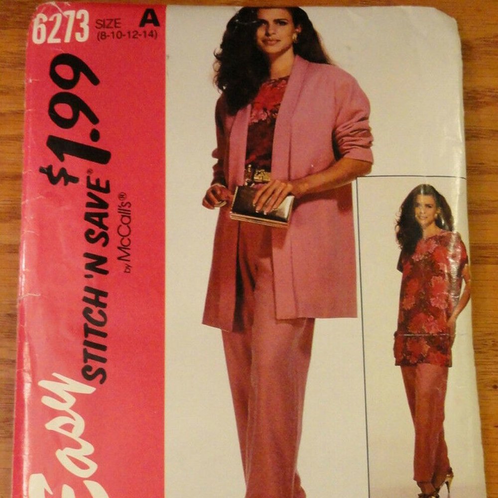 Misses Pants Cardigan Tunic 8 10 12 14 McCall's